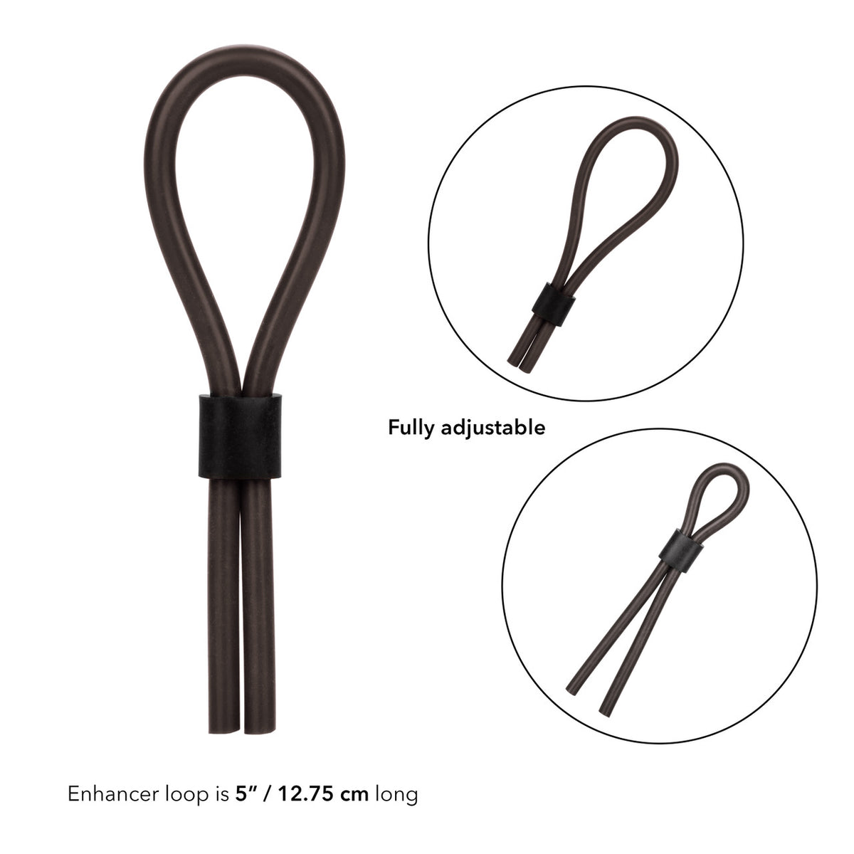 Rings! Silicone Stud Lasso Cock Ring - Black