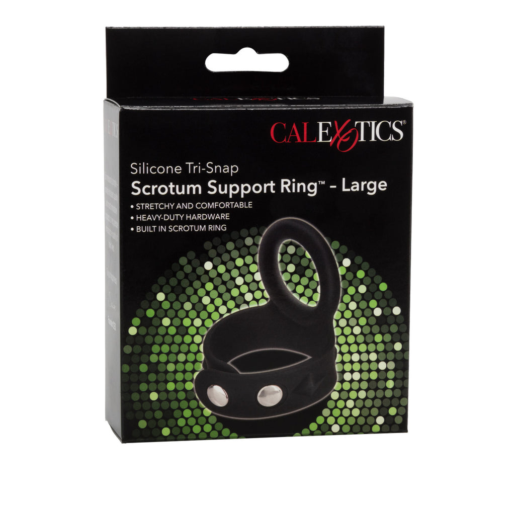 Rings! Silicone Tri-Snap Scrotum Support Cock Ring