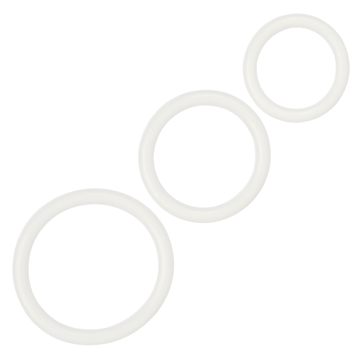 Rings! Tri Rings Cock Ring Set (3 Piece Set) - GLOW IN THE DARK