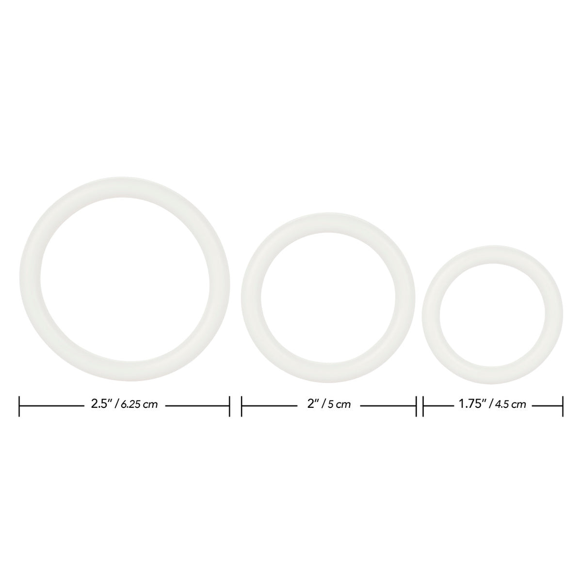 Rings! Tri Rings Cock Ring Set (3 Piece Set) - GLOW IN THE DARK