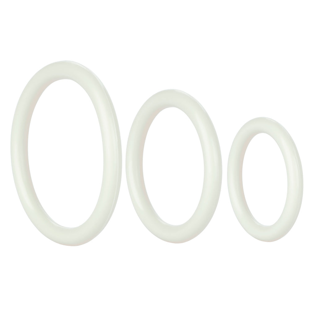 Rings! Tri Rings Cock Ring Set (3 Piece Set) - GLOW IN THE DARK