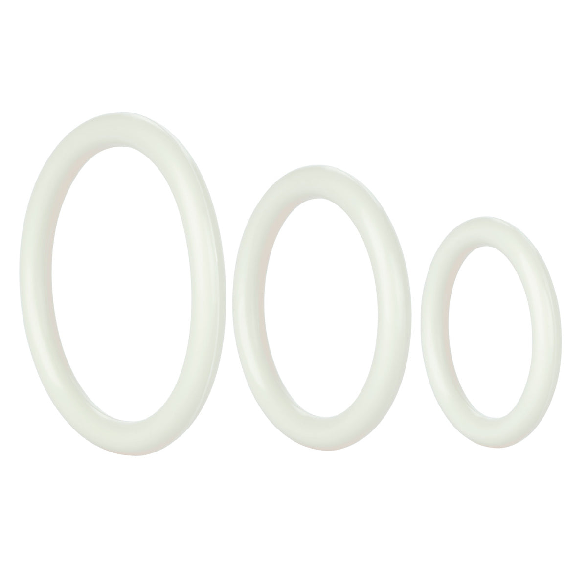 Rings! Tri Rings Cock Ring Set (3 Piece Set) - GLOW IN THE DARK