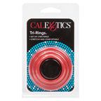 Rings! Tri Rings Cock Ring Set (3 Piece Set) - Red