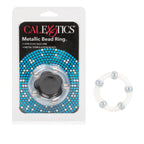 Rings! Metallic Bead Ring Silicone Cock Ring - Clear