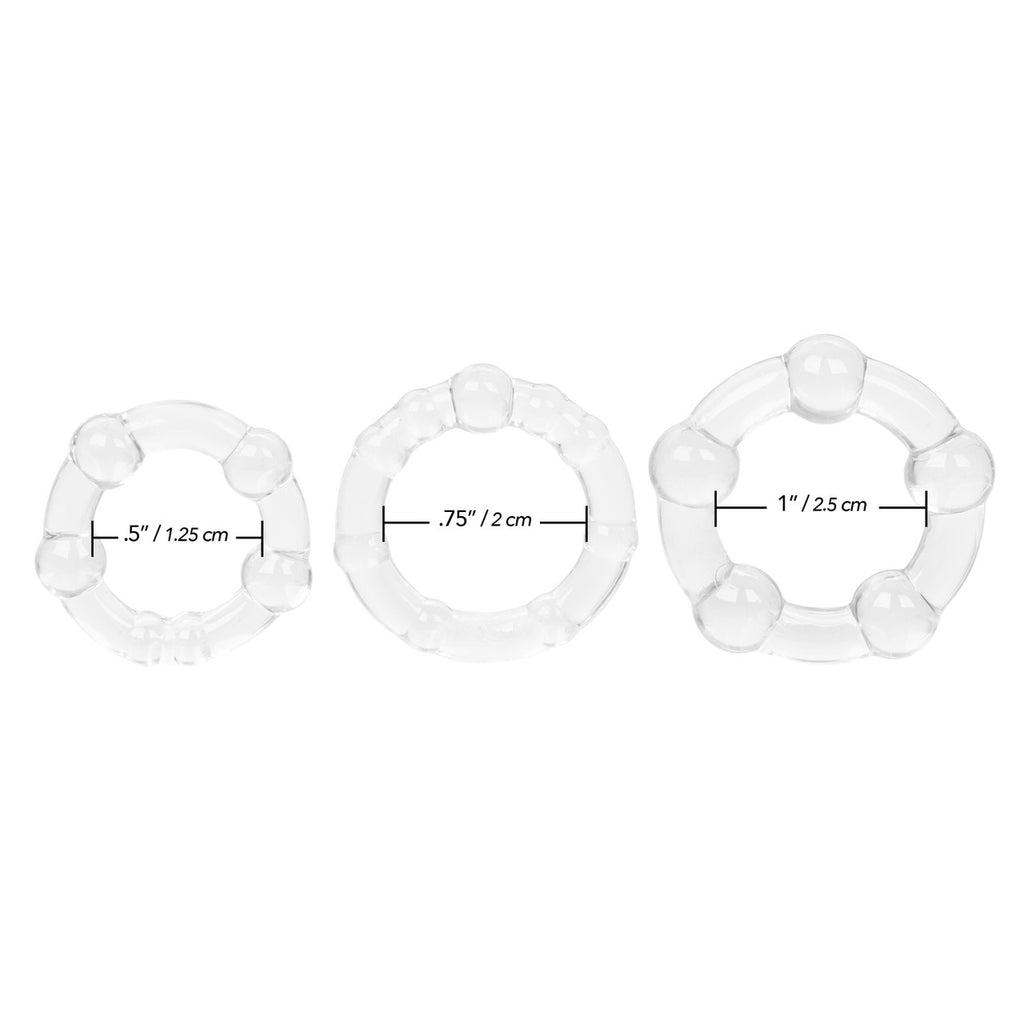 Rings! Island Rings Cock Rings (3 piece set) - Clear