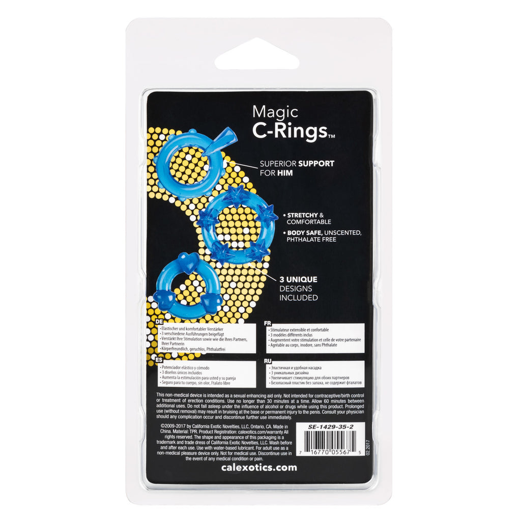 Rings! Magic C Rings Cock Rings (3 Piece Set) - Blue