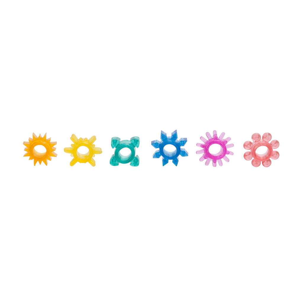 Rings! Senso 6 Pack Cock Rings (6 Piece Set)- Assorted Colors