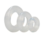 Rings! Premium Silicone Cock Ring Set (3 Piece Set) - Clear