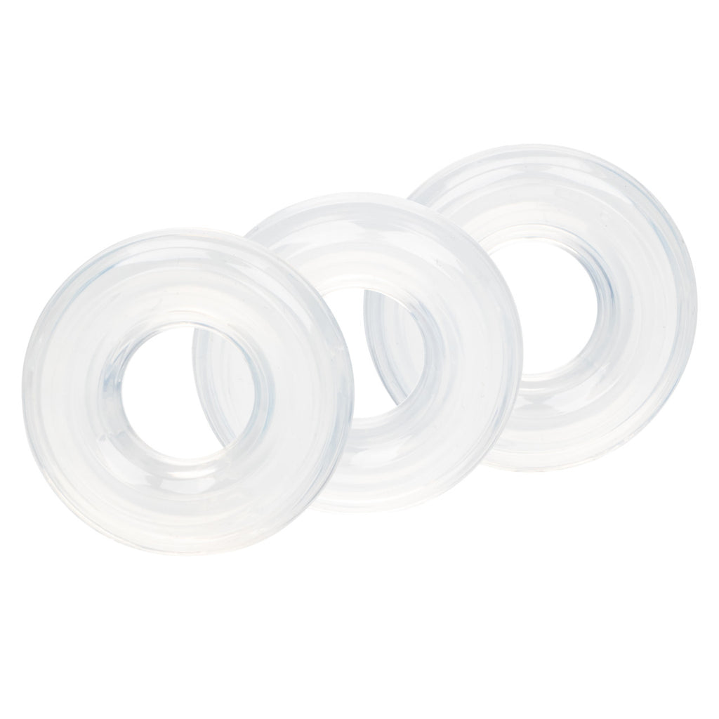Rings! Stacker Silicone Cock Rings 3 Piece - Clear