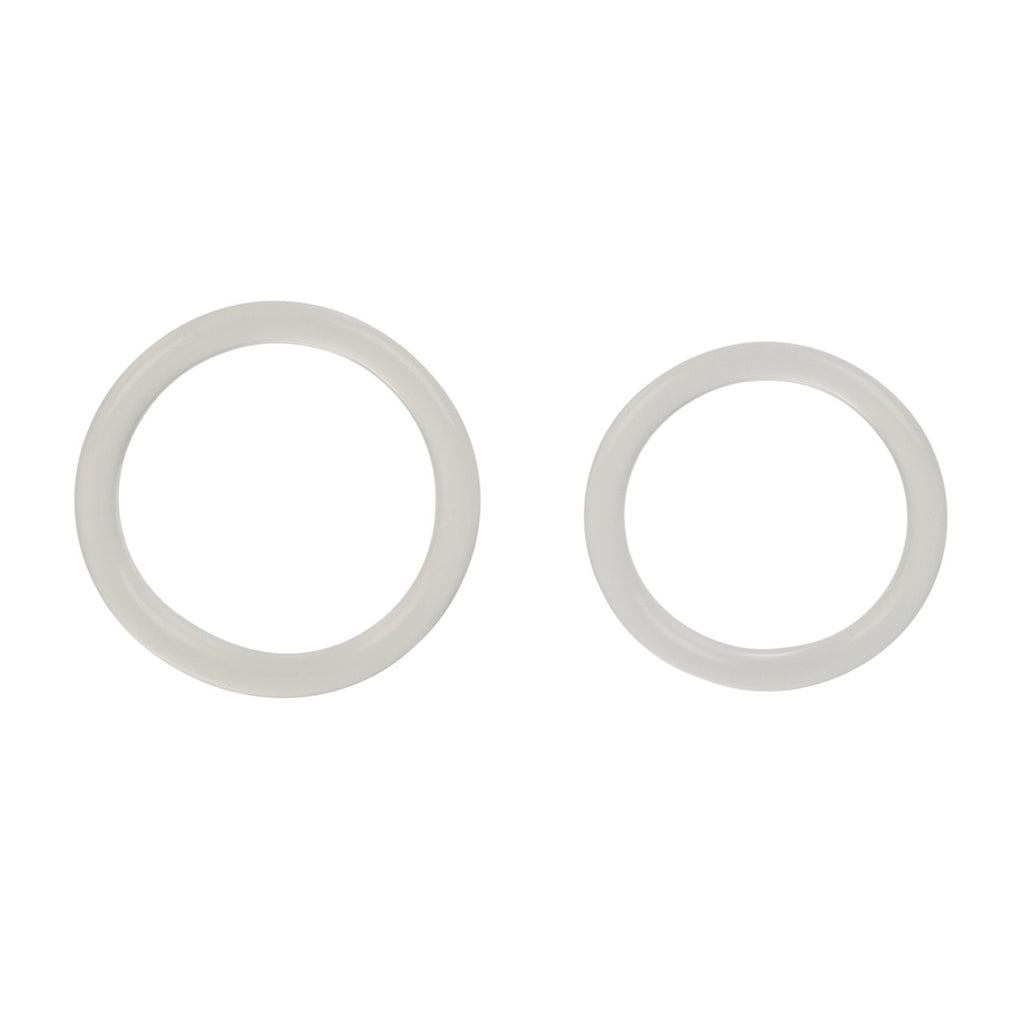 Rings! Silicone Rings Cock Rings - Clear - 2 Per Set