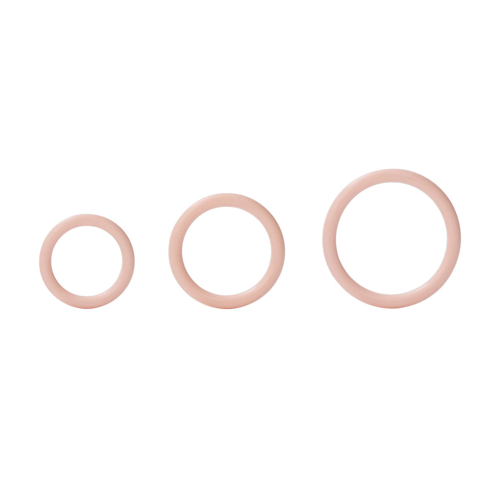 Rings! Silicone Support Rings Cock Rings (3 Piece Set) - Ivory