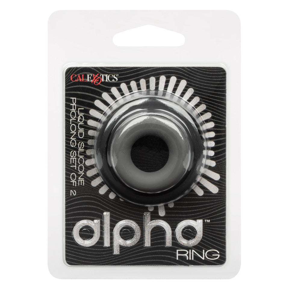 Alpha Liquid Silicone Prolong Cock Ring (2 Piece Set)