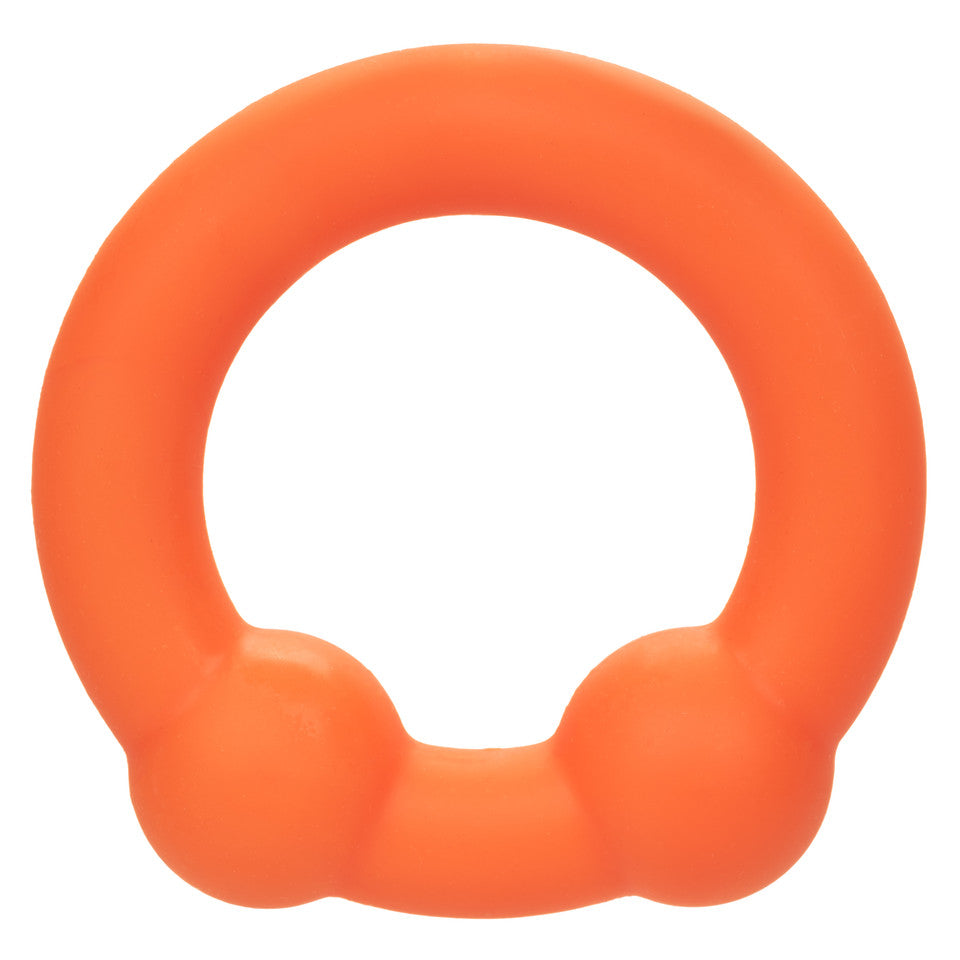 Alpha Liquid Silicone Dual Ball Ring - Orange