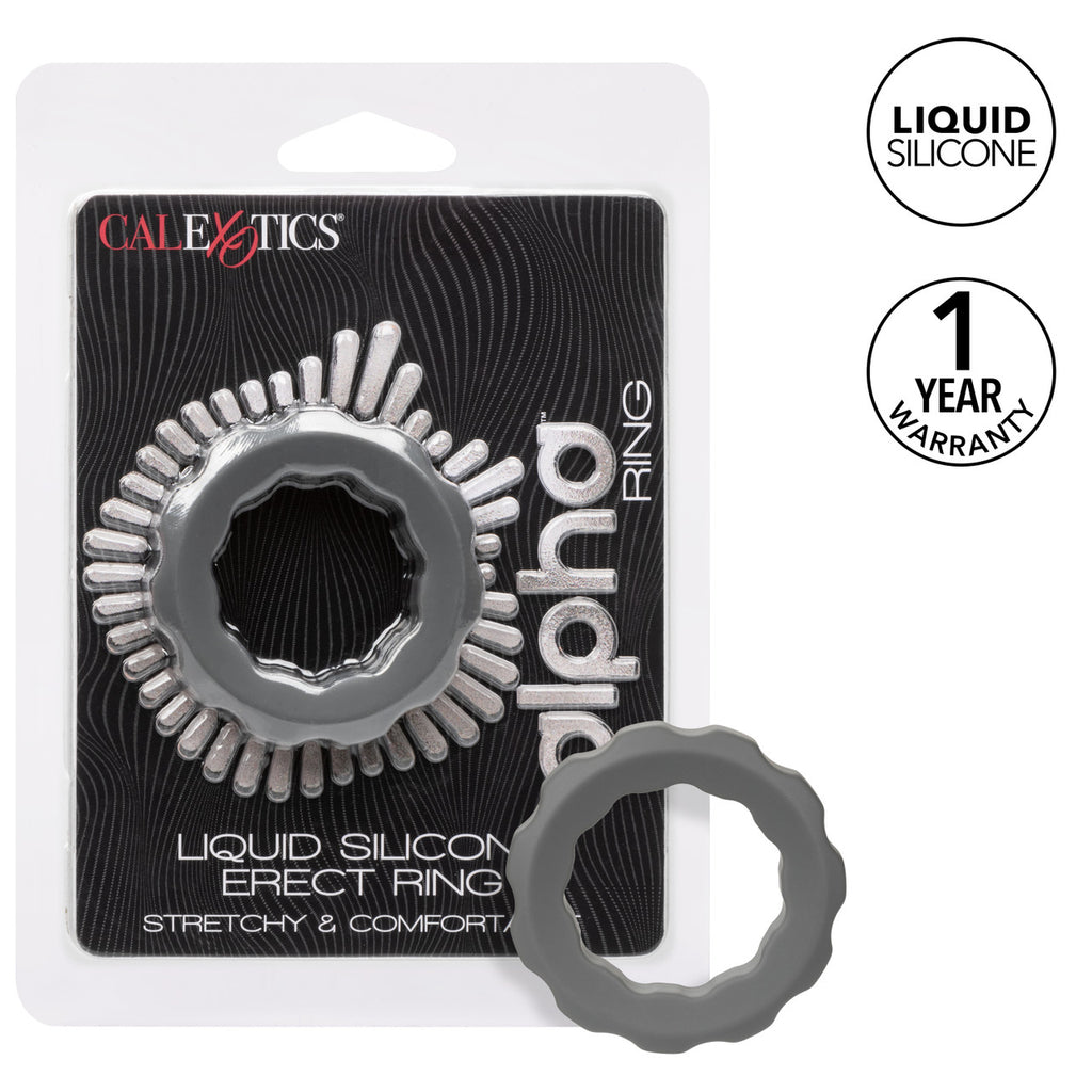 Alpha Liquid Silicone Erect Ring - Grey