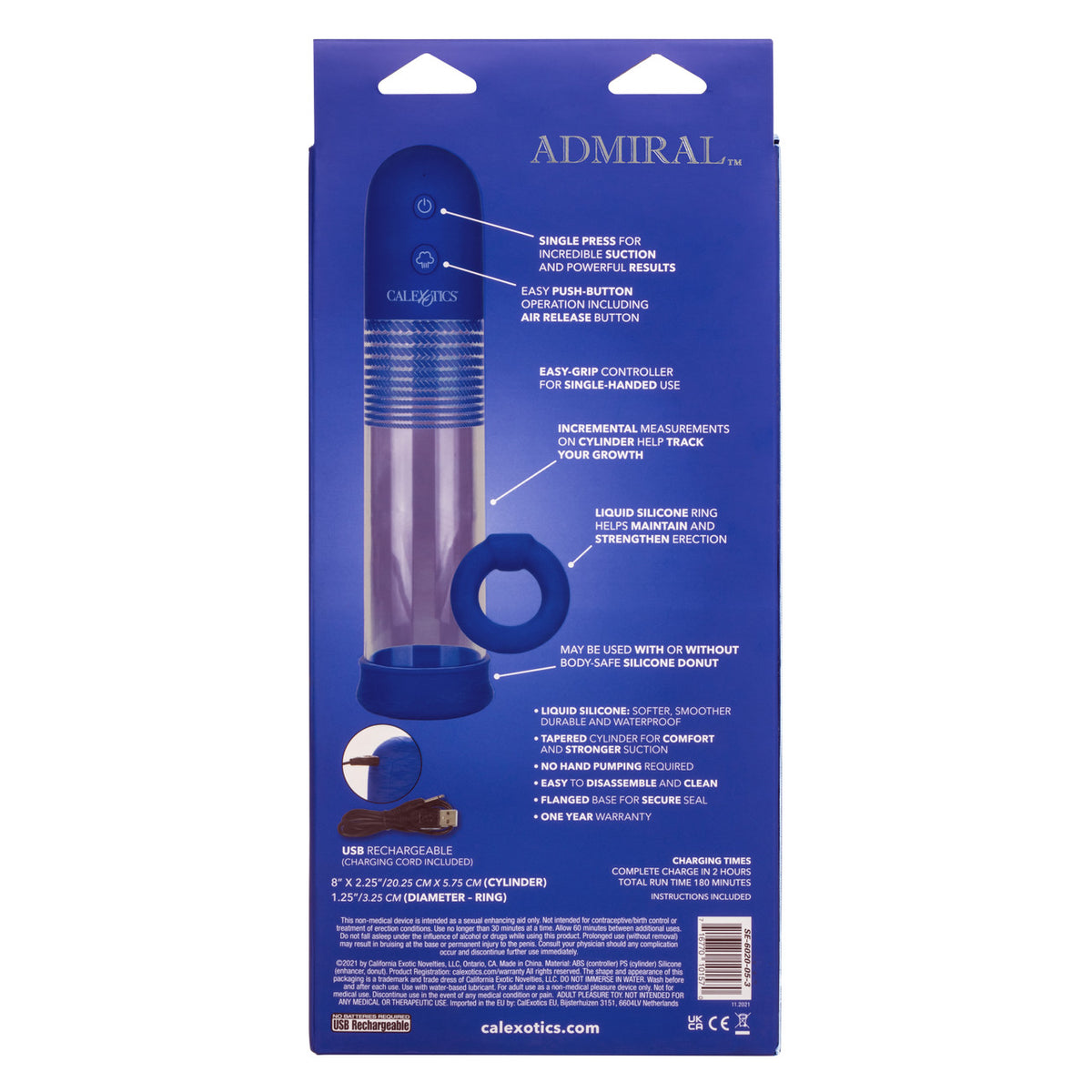 Admiral Rechargeable Rock Hard Pump Kit