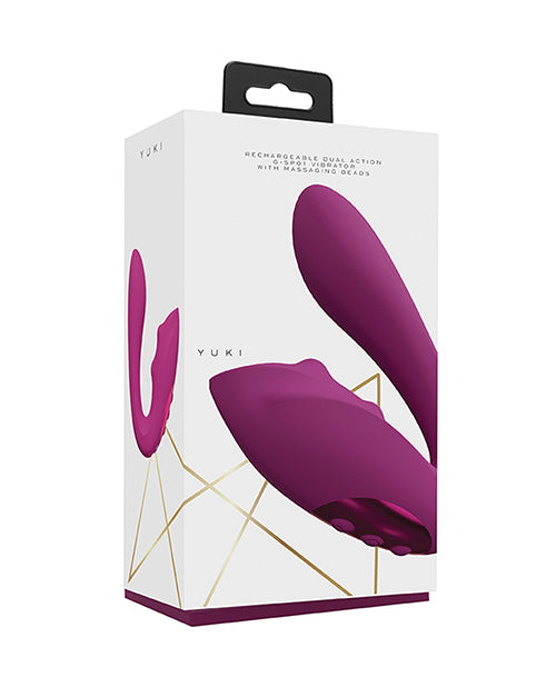 Shots Vive Yuki Dual Action G-Spot Vibrator w/Massaging Beads - Pink
