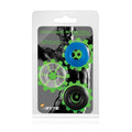 Ignite Power Stretch Donut Cock Rings - Pack of 3 Black/Clear/Blue