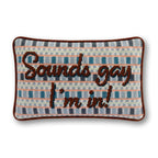 Sounds Gay Needlepoint Pillow