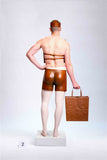 Enhanced Short In Brown Leather by Thomas Finney