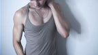 Dominic Albano Ribbed Scoop Neck Tank - Sand