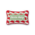 Santa Baby Mini Needlepoint Pillow