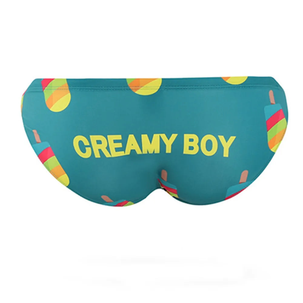 Creamy Boy Low Cut Swim Brief