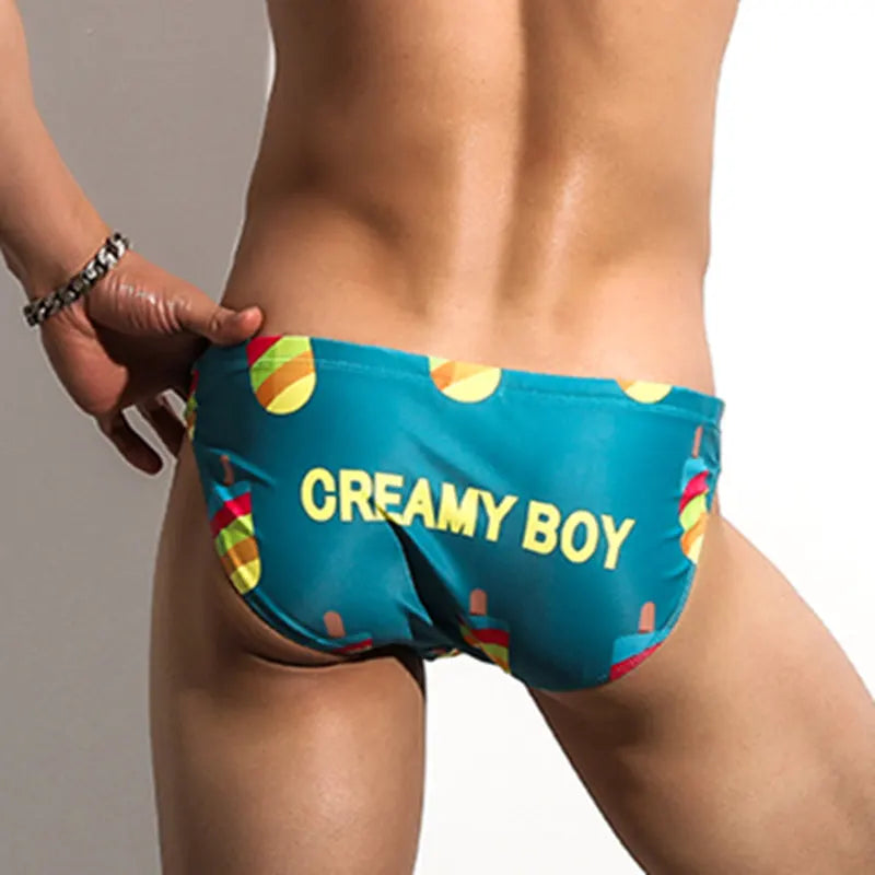 Creamy Boy Low Cut Swim Brief