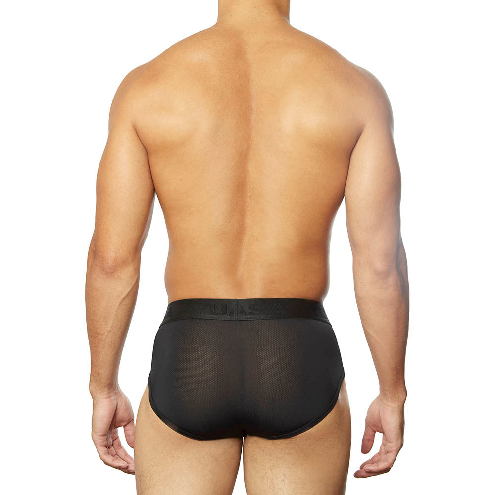 Carbon Mesh Tagless Hip Brief Black