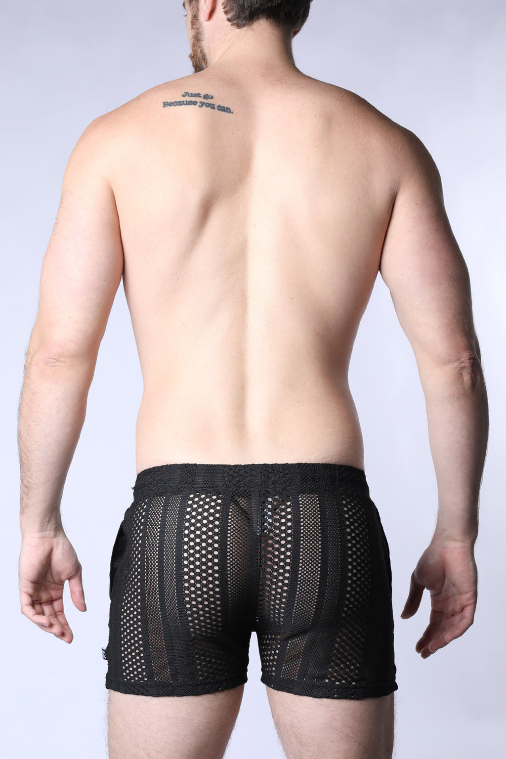 TIMOTEO Sicily Crochet Mesh Short - Black