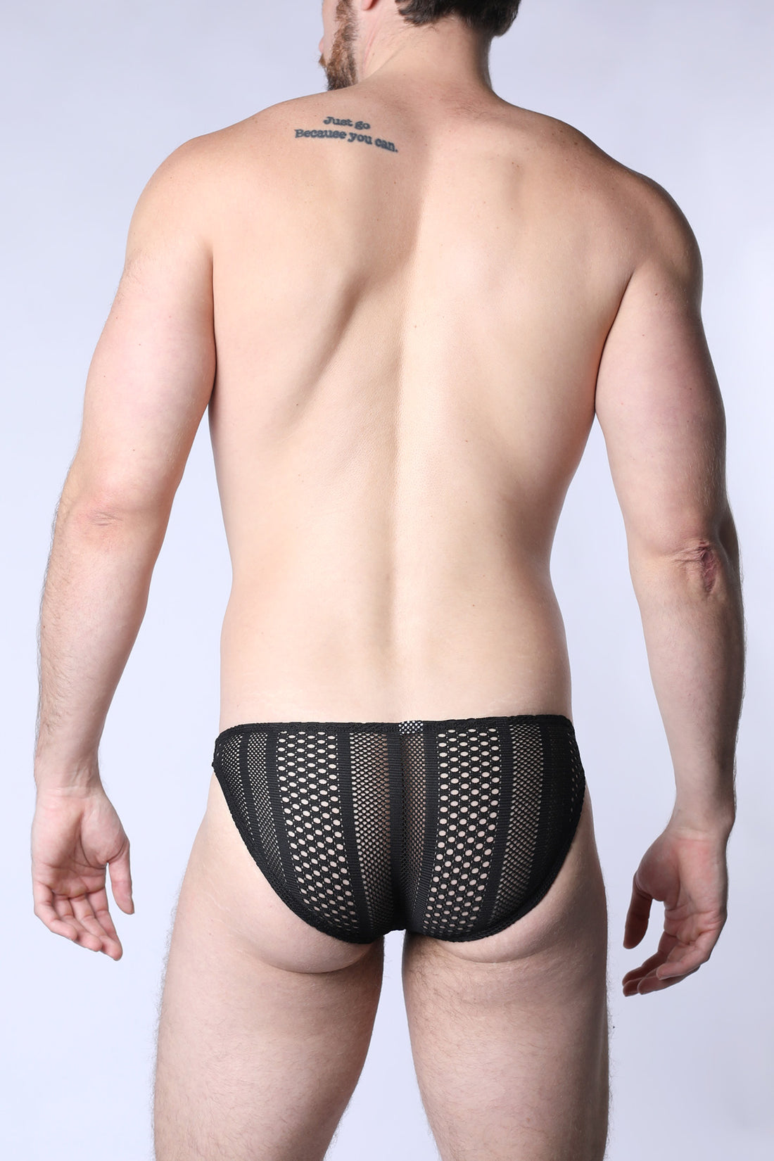 TIMOTEO Sicily Crochet Low Rise Swim Brief - Black