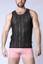TIMOTEO Sicily Crochet Tank Top - Black