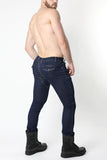 CELLBLOCK 13 SLICK CARPENTER DENIM ZIPPER PANTS - Indigo