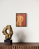 Oscar De La Rocha, Figure Against Red, 2024