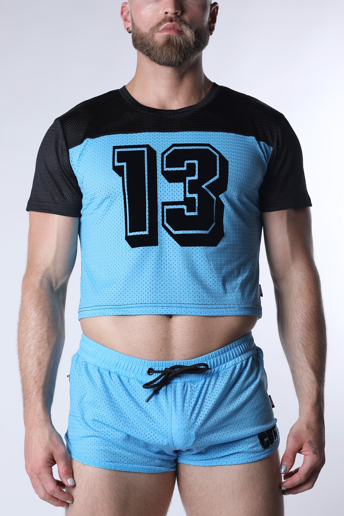 CELLBLOCK 13 Starter Mesh Crop Tee - Blue