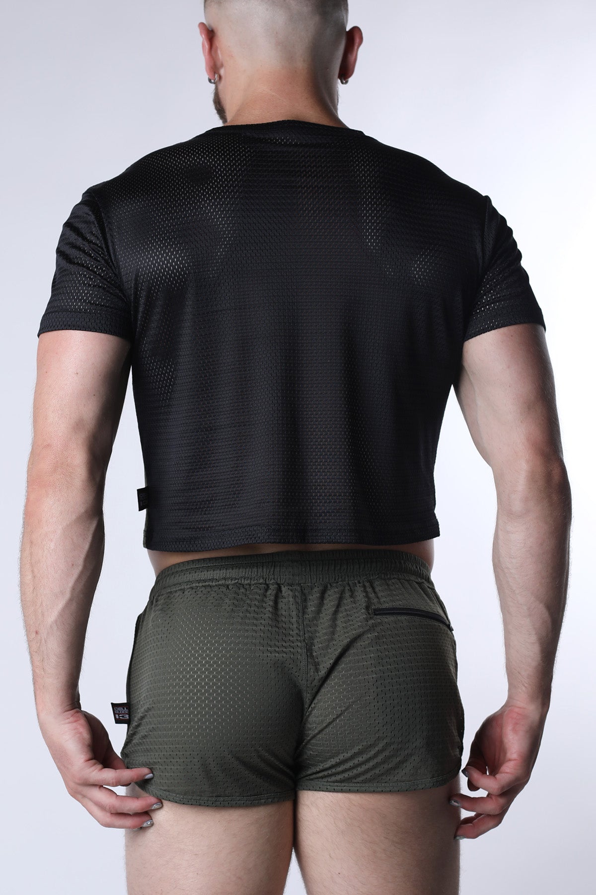 CELLBLOCK 13 Starter Mesh Crop Tee - Green