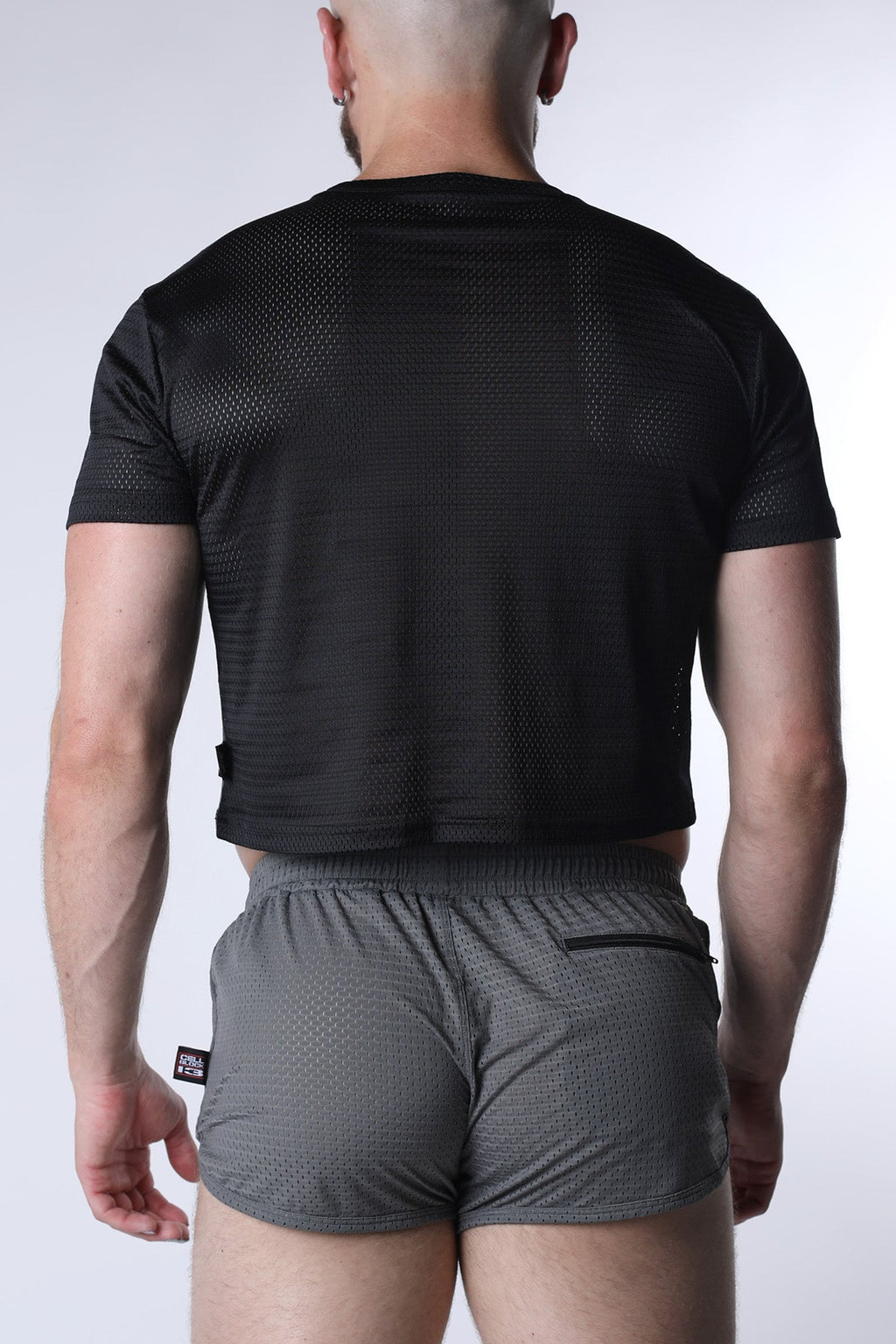 CELLBLOCK 13 Starter Mesh Crop Tee - Gray