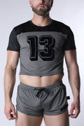 CELLBLOCK 13 Starter Mesh Crop Tee - Gray