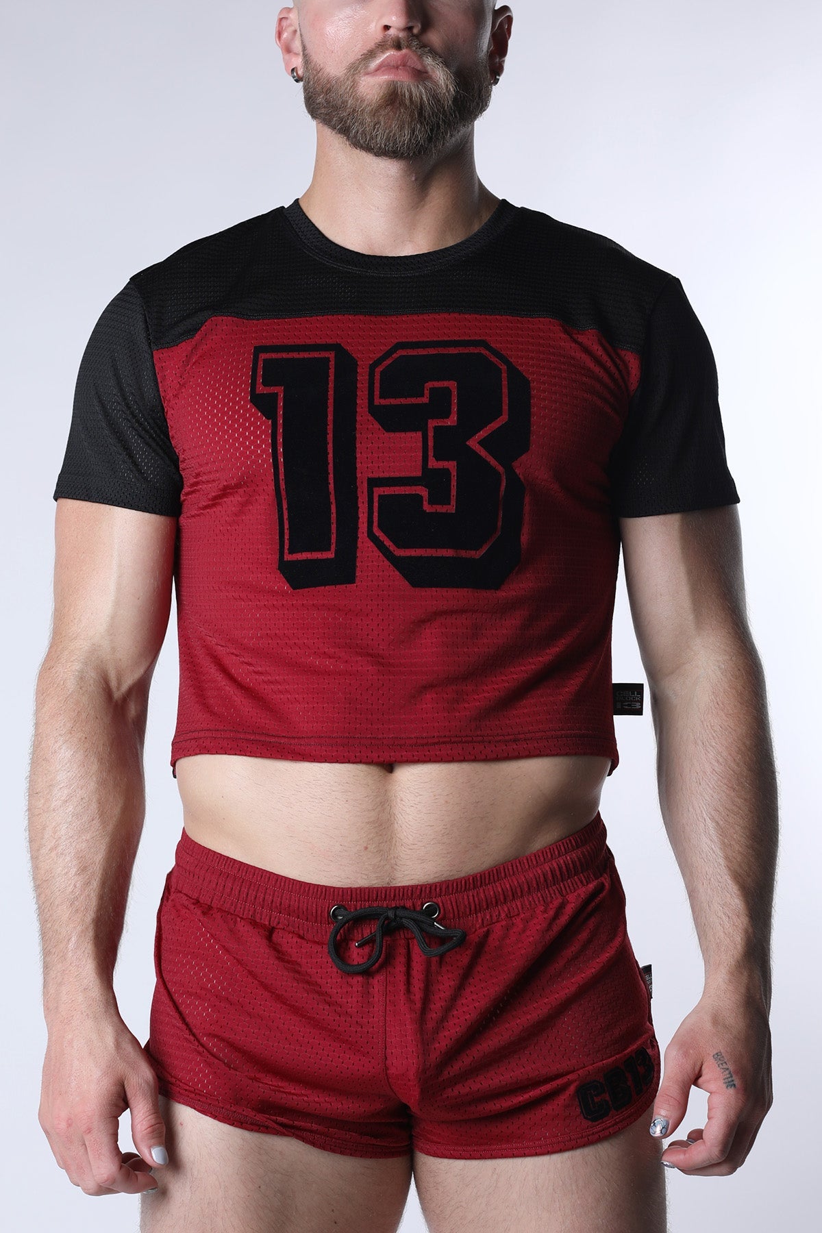 CELLBLOCK 13 Starter Mesh Crop Tee - Red
