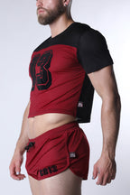 CELLBLOCK 13 Starter Mesh Crop Tee - Red