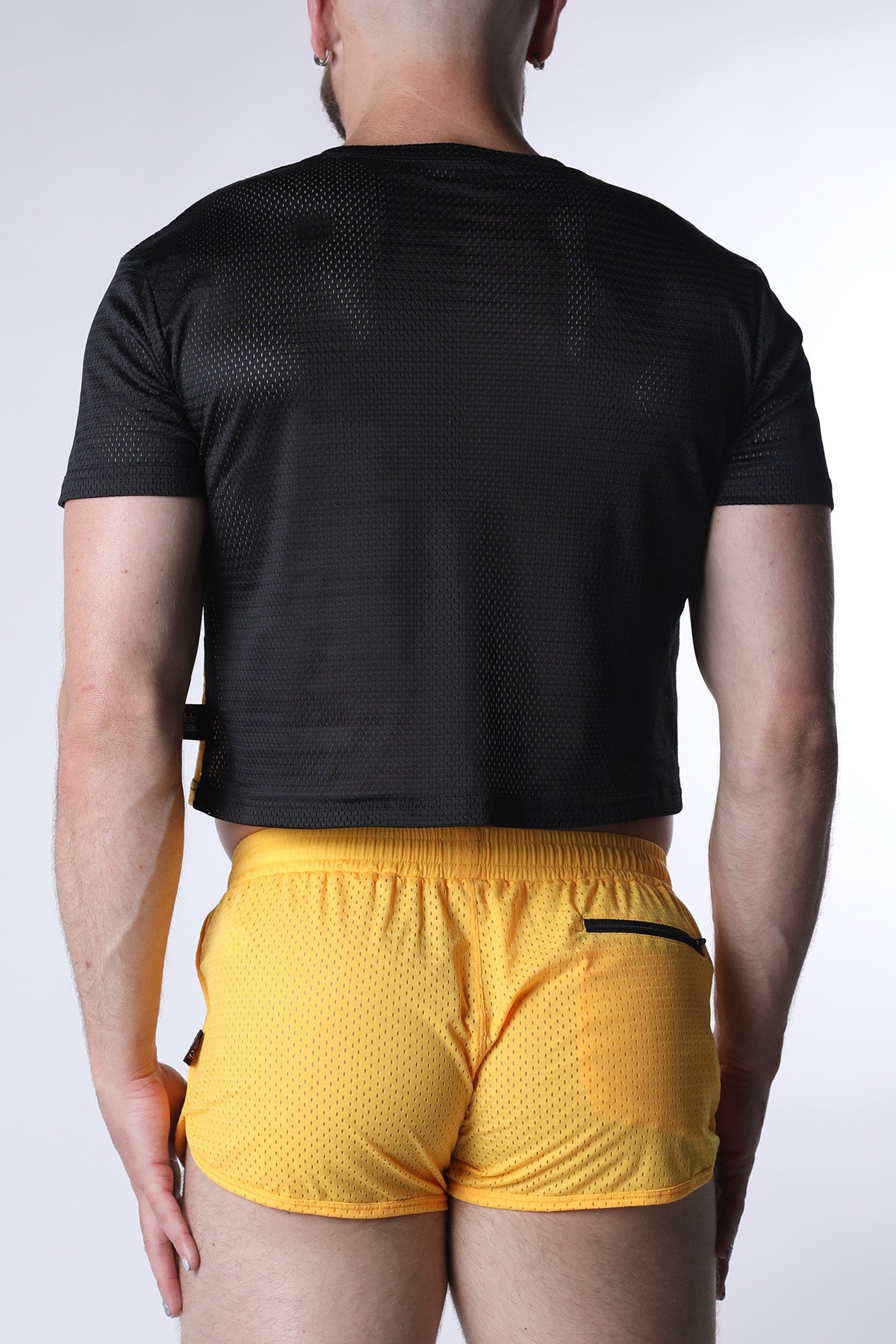 CELLBLOCK 13 Starter Mesh Crop Tee - Yellow