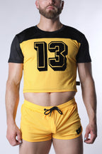 CELLBLOCK 13 Starter Mesh Crop Tee - Yellow