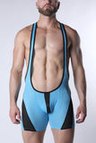 CELLBLOCK 13 Starter Mesh Zipper Singlet - Blue