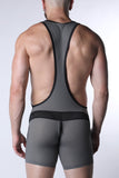 CELLBLOCK 13 Starter Mesh Zipper Singlet - Gray