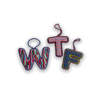 Needlepoint Monogram Ornament - W