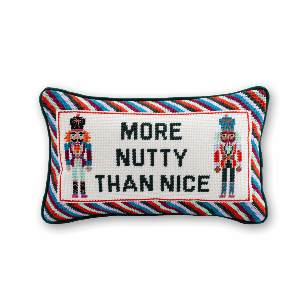 More Nutty Needlepoint Pillow
