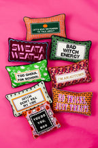 Bad Witch Energy Needlepoint Pillow