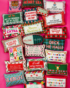 Holiday Helper Needlepoint Pillow