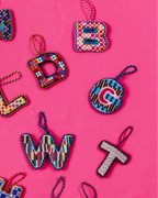 Needlepoint Monogram Ornament - G