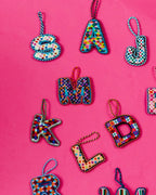 Needlepoint Monogram Ornament - M