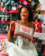 A Tini Bit Merry Needlepoint Pillow